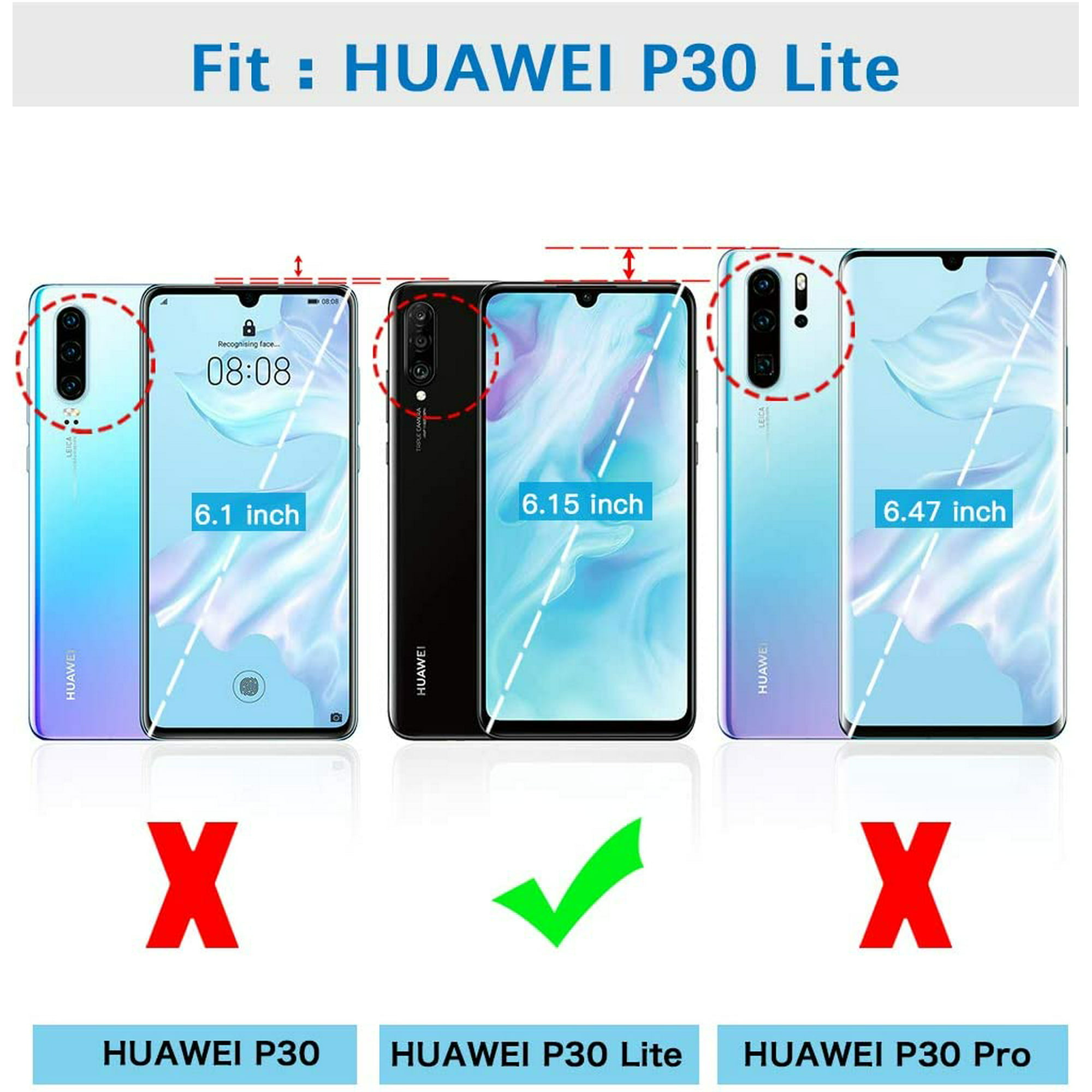 Durable Soft Wallet Cover for Huawei P30 lite PU Leather Flip Case for Huawei P30 lite 